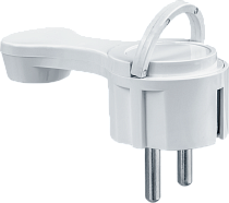 Вилка Navigator NCA-PL06-16A-E-WH плоская с заземлением белая