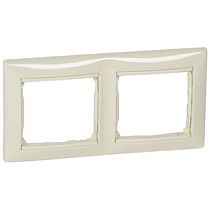 Рамка двухпостовая горизонтальная слоновая кость VALENA Legrand