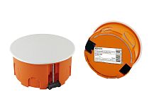 Коробка распаячная СП D80х40мм, крышка, пл. лапки, IP20, инд. штрихкод,  TDM