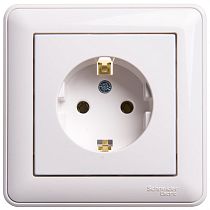 Wessen 59 Белый Розетка с заземлением , 16А, (в сборе с рамкой) Systeme Electric (Schneider Electric)