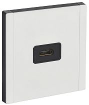 FORTE&PIANO Розетка HDMI FP240M металл белый IEK