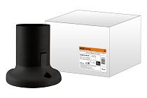 Патрон Е27 потолочный, термостойкий пластик, прямой, черный, Б/Н  TDM