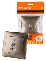 Розетка телефонная RJ11 бронза "Лама"  TDM