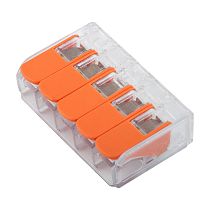 GTER4-05 Клемма универсальная 221-415 монтажная 5-проводная, прозрачная компактная General 50/2500