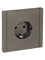 FORTE&PIANO Розетка 1-местная с заземлением без защитных шторок винтовое крепление 16А FP516 сталь IEK