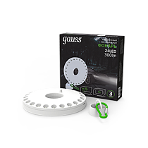 Фонарь кемпинговый Gauss модель GFL003 24LED 300lm  3xAA белый магнит и карабин LED 1/12/72