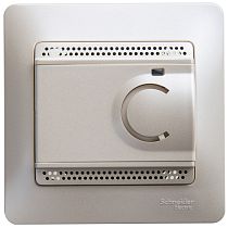 Glossa Перламутр Терморегулятор для т/п с датчиком , от +5 до +50°C, 10A (в сборе с рамкой) Systeme Electric (Schneider Electric)
