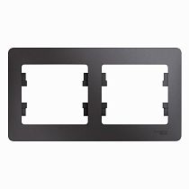 Glossa Графит Рамка 2 постовая, горизонтальная Systeme Electric (Schneider Electric) Glossa Графит Рамка 2 постовая, горизонтальная Systeme Electric (Schneider Electric)