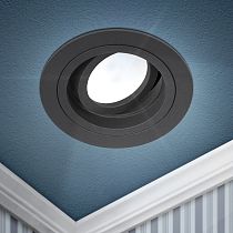 Светильник встраиваемый алюминиевый ЭРА KL84 BK MR16/GU5.3 черный