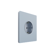 Systeme Infinity, Розетка С/У с ЗК (250В, 16А, защит.шторки), Стальное небо