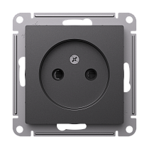 AtlasDesign Базальт Розетка без заземления со шторками, 16А, механизм Systeme Electric (Schneider Electric)