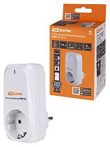 Реле напряжения в розетку РНР-01, 16А  TDM