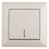 Выключатель ЭРА Intro Solo 4-102-02 IP20 10А 250В слоновая кость одноклавишный с подсветкой