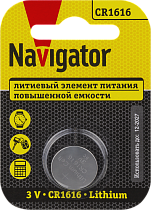 Элемент питания Navigator 93 826 NBT-CR1616-BP1 Элемент питания Navigator 93 826 NBT-CR1616-BP1