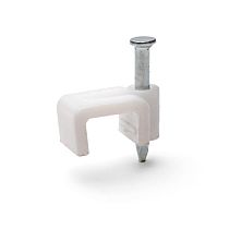 Скоба с гвоздем плоская СПП 12 пластиковая (уп.20шт) Fortisflex