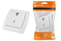 Выключатель на 2 направления 1 кл. с подсветкой 10А белый "Онега"  TDM