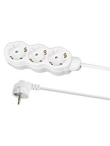 Удлинитель бытовой "Люкс" 3 гнезда, 3 м, с/з, с з/ш, ПВС 3х0,75 мм2, 10 А, 250 В, 2400 Вт TDM У1-32049