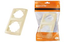 Рамка 2-х постовая горизонтальная сл. кость "Онега"  TDM