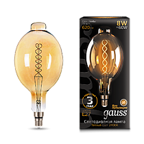 Лампа светодиодная Gauss Vintage Filament Flexible BT180 8Вт E27 Golden 620lm 2400K