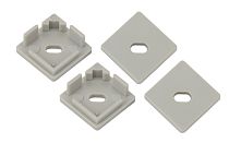 Набор заглушек для профиля ЭРА CAB280, 4 сквозные квадратные