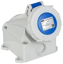 Розетка стационарная ССИ-1132 16А-6ч 220В 2P+PE IP67 IEK
