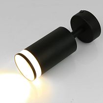 Спот на основании GWL-GU10-M-IP20 Одинарный Черный С Боковым рассеивателем Башня Спот на основании GWL-GU10-M-IP20 Одинарный Черный С Боковым рассеивателем Башня