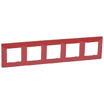 ETIKA Рамка 5-местная красный