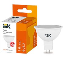 Лампа светодиодная MR16 софит 9Вт 230В 3000К GU5.3  IEK
