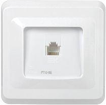 РТ10-ВБ Розетка 1-ая телефонная RJ11 ВЕГА белый  IEK