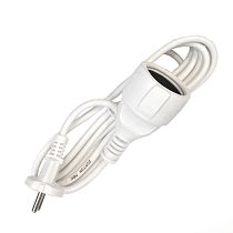 Удлинитель-шнур "DOMTOK" ПВС 2*1 б/з 3м, цвет белый