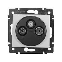 Розетка телевизионная TV-FM-SAT оконечная в рамку белая 10дБ VALENA Legrand