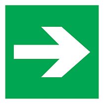 Наклейка эвакуационный знак "Направляющая стрелка"200*200 мм REXANT