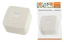 Розетка TФ (RJ-11) открытой установки IP20, сл. кость "Дача" Народная TDM