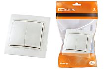 Выключатель 2 кл. 10А белый "Таймыр"  TDM