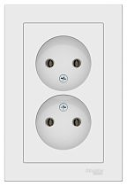 AtlasDesign Лотос Розетка двойная без заземления,16А, в сборе Systeme Electric (Schneider Electric)