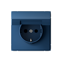 ArtGallery Аквамарин Розетка с заземлением со шторками, с крышкой, 16А, IP20, механизм Systeme Electric (Schneider Electric)