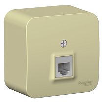 Blanca открытая установка с изолированной пластиной Бежевый Розетка телефонная RJ11 Systeme Electric (Schneider Electric)