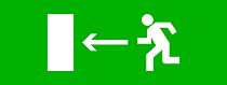 Пиктограмма "Направление налево" 320х120мм (для EXIT, SAFEWAY-40) EKF