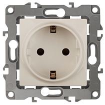 Розетка ЭРА 12 12-2001-02 16A 250В слоновая кость без механических лапок с заземлением