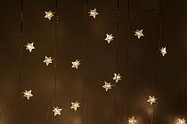 Светодиодная новогодняя гирлянда ЭРА ENIZ-64W Звездочки 1,2*1,3 м теплый белый 64LED IP20