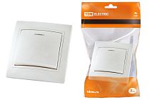 Выключатель 1 кл. с подсветкой 10А белый "Таймыр"  TDM