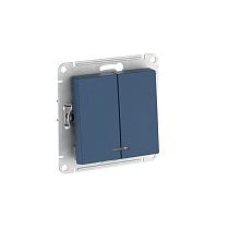 AtlasDesign Аквамарин Выключатель 2-кл. с подсвет.,сх.5а, 10АХ,мех., быстрозажим. клемм
