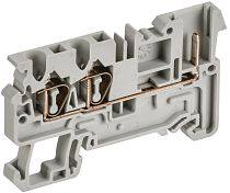 ARMAFIX Клемма пружинная CX2,5-3-1B разъемная 2,5мм2 трехконтактная (2 зажима 1 разъем) серая IEK
