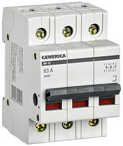 Выключатель нагрузки трехполюсный ВН-32 3Р 63А GENERICA IEK