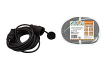 Удлинитель-шнур силовой каучук КГ IP44 штепс. гнездо с/з, 3700 Вт 40м Народный TDM