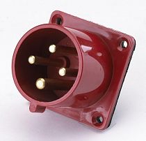 Вилка 614 скрытая 3Р+РЕ 16А 380В IP44  TDM
