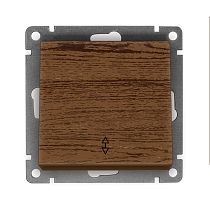 Выключатель проходной одноклавишный UNIVERSAL серия "Афина ", скрытой установки, 10А, 220В, венге (еврослот)