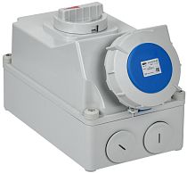 Розетка с механической блокировкой ССИ-833 63А-6ч/220В 2P+PE IP67 IEK