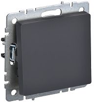 BRITE Выключатель 1-клавишный проходной 10А ВС10-1-6-БрГ графит  IEK