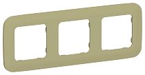 FLITE Рамка 3-местная РУ-3-А-ФлО оливковый IEK